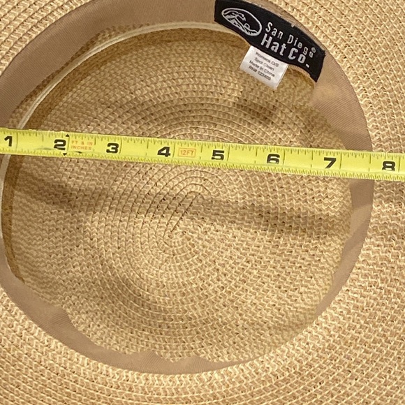 San Diego Hat Co. large tan white trim hat ? women size OS NEW summer beach ?️ main image 5